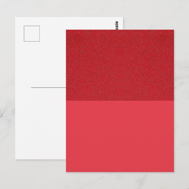 Rote Textur Top Split Benutzerdefinierte Postkarte (Vorne/Hinten)