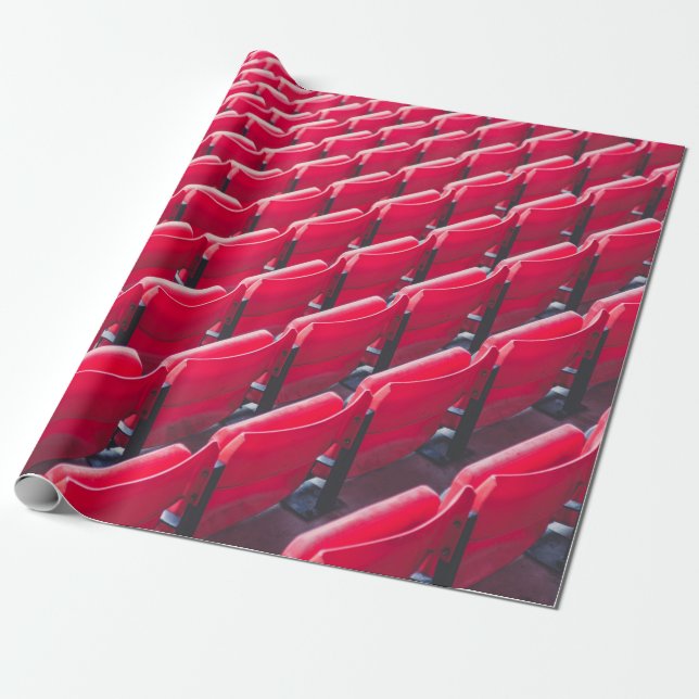 Rote Theaterstühle Geschenkpapier (Ungerollt)