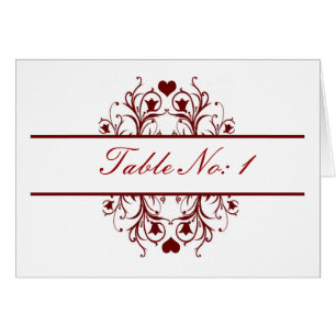 rote Tischkarte