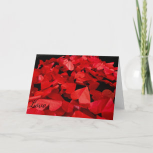 Rote Tissue-Ketten-Herzen Karte