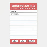 Rote To-Do-Liste der großartigen Ideen