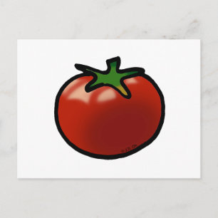 Rote Tomate Postkarte