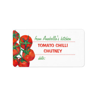Rote Tomaten 2 Küchensiegel Adressaufkleber