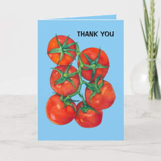 Rote Tomaten blau Danke Karte