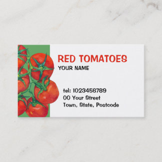 Rote Tomaten-Grüne Visitenkarte