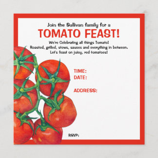 Rote Tomaten/Paradeiser Fest Einladungskarte Einladung