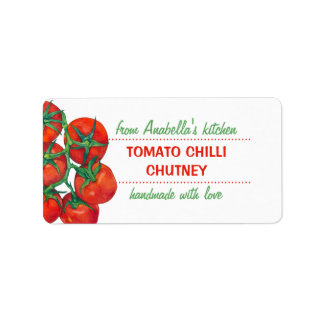 Rote Tomaten/Paradeiser Küche - Etikett Adressaufkleber