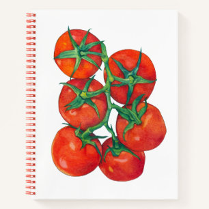 Rote Tomaten Spiralpapier Notizbuch