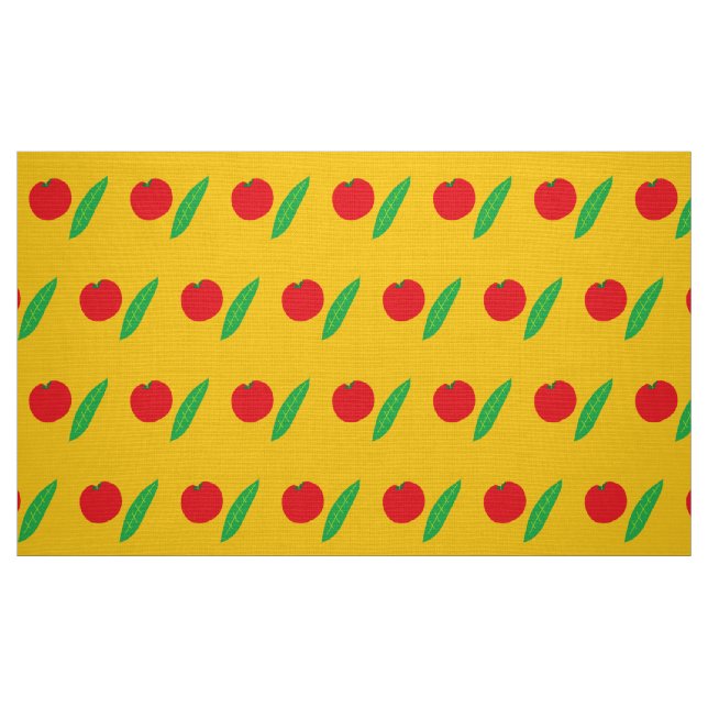 Rote Tomaten und Blätter Stoff (Fat Quarter (45,7 x 55,9 cm))