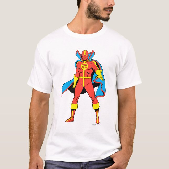 Rote Tornado-Pose T-Shirt (Vorderseite)