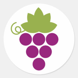 Rote Trauben Obstaufkleber Runder Aufkleber