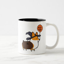 Rote Tri Farbecorgi-Halloween-Tasse | CorgiThings
