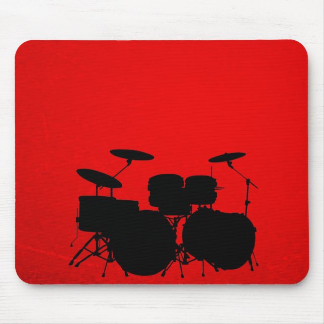 Rote Trommel-Vektor Mousepad (Vorne)