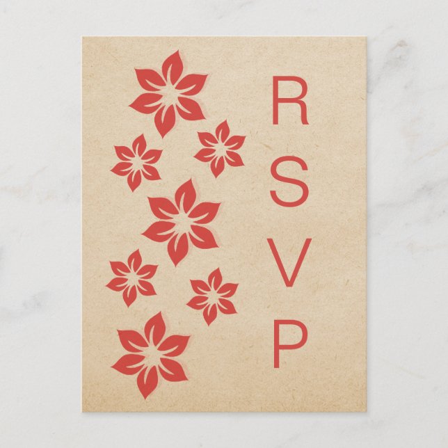 Rote Tropenflora UAWG Postkarte (Vorderseite)