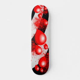 Rote Tropfen – Abstrakte Skateboard-Gestaltung Skateboard