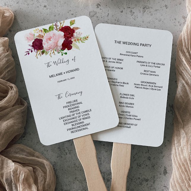 Rote Tropische und romantische Hochzeit Fächer (Von Creator hochgeladen)