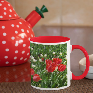 Rote Tulip Blume Naturfotografie Tasse