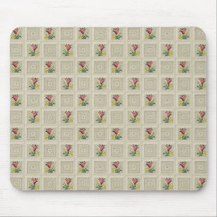 Rote Tulips Retro Stone gepolsterte Quadrate Wallp Mousepad