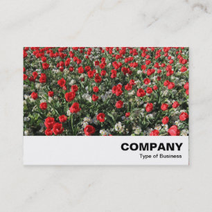 Rote Tulips und Primrosen Visitenkarte