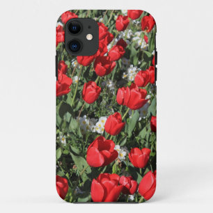 Rote Tulips und weiße Primrosen Case-Mate iPhone Hülle