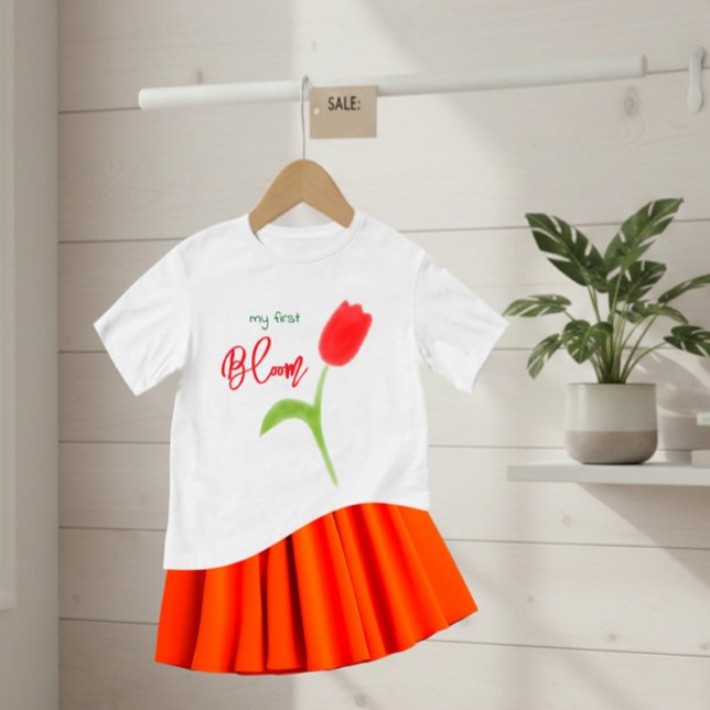Rote Tulpe Baby T-shirt (Von Creator hochgeladen)