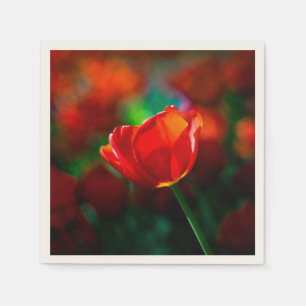 Rote Tulpe - Mysterium der Blüte Serviette