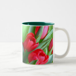 Rote Tulpe-Tasse Zweifarbige Tasse
