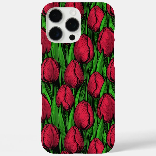 Rote Tulpen Case-Mate iPhone Hülle (Rückseite)