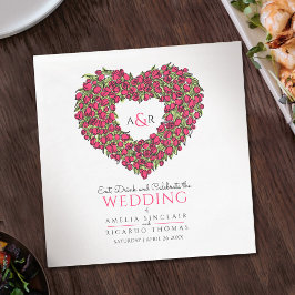 Rote Tulpen für Hochzeitstiche, zeichnend Kranzfar Serviette