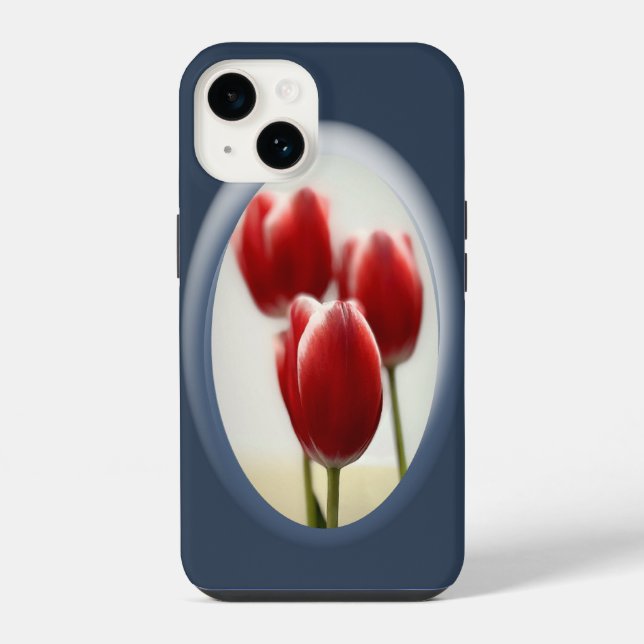 Rote Tulpen iPhone Hülle (Rückseite)
