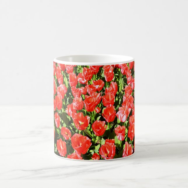 Rote Tulpen Kaffeetasse (Mittel)