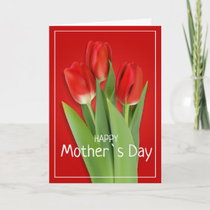 Rote Tulpen Muttertagskarte Karte