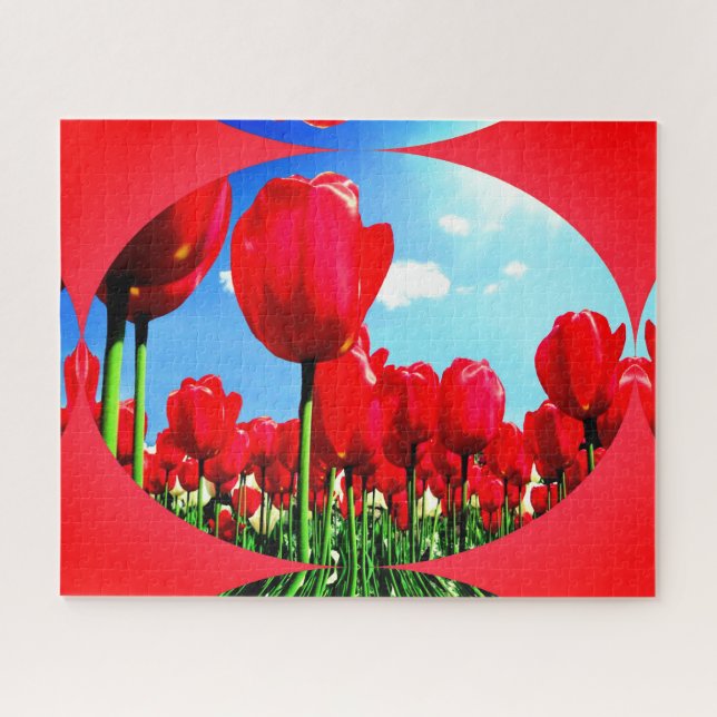 Rote Tulpen Puzzle (Horizontal)