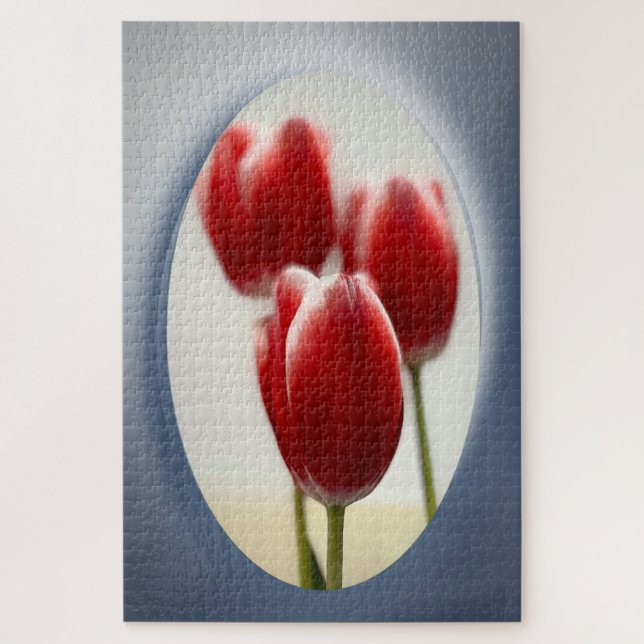 Rote Tulpen Puzzle (Vertikal)