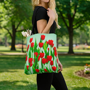 Rote Tulpen-Tasche