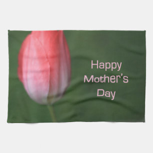 rote Tulpenblume, alles Gute zum Muttertag Handtuch