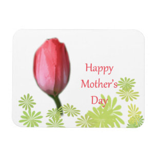 rote Tulpenblume, alles Gute zum Muttertag Magnet