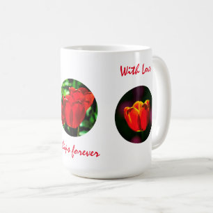Rote Tulpenblumen Kaffeetasse