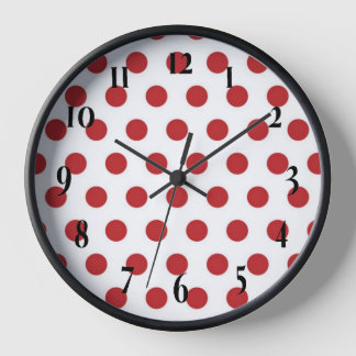 Rote Tupfen Uhr