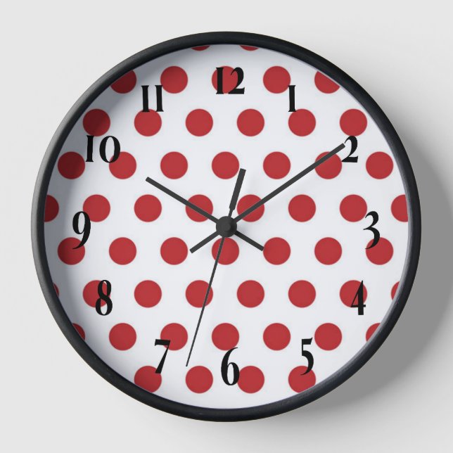 Rote Tupfen Uhr (Vorderseite)