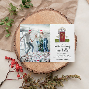 Rote Tür Ankündigung zum Foto von Feiertagen