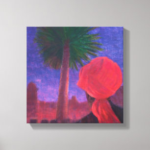 Rote Turbandämmerung Jodhpur 2012 Leinwanddruck