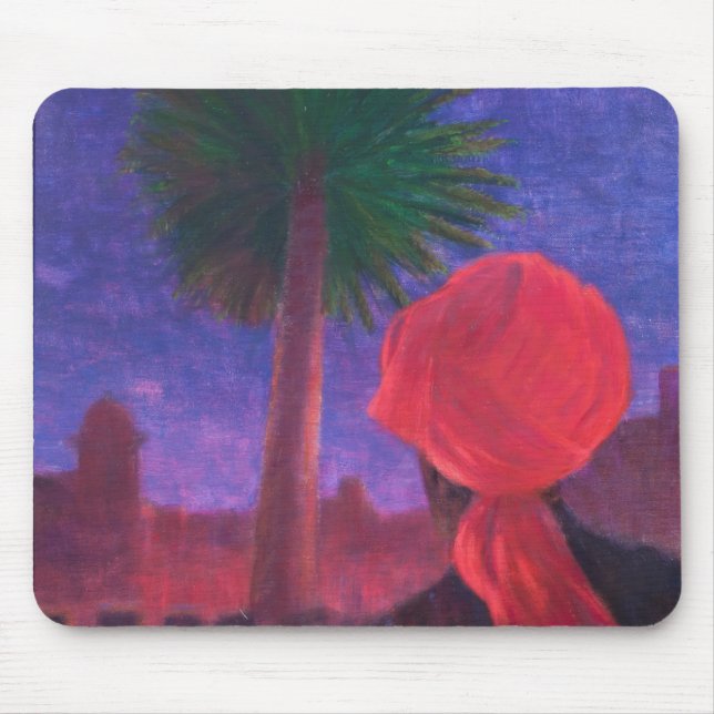 Rote Turbandämmerung Jodhpur 2012 Mousepad (Vorne)