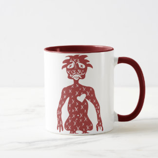 Rote Typ-Tasse Tasse