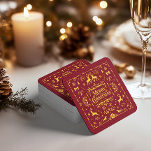 Rote Typografie Frohe Weihnachten