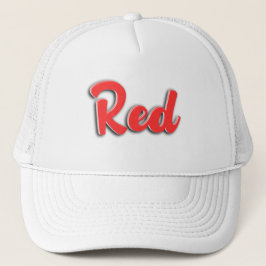 Rote Typografie Truckerkappe