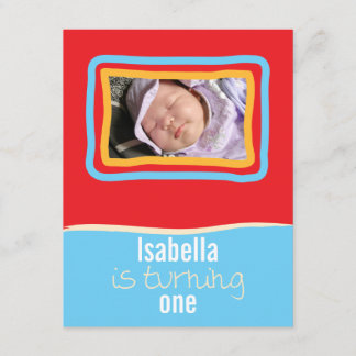 Rote u. blaue SkyFrame Front Einladung