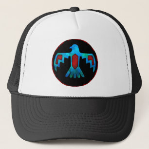 Rote u. blaue Thunderbird-Kappe Truckerkappe
