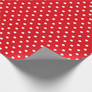 Rote u. weiße Dotty Packpapier-Geschenk-Verpackun Geschenkpapier