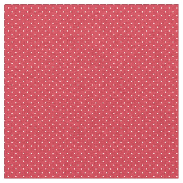 Rote u. weiße Polka punktiert Stoff (Nahaufnahme)